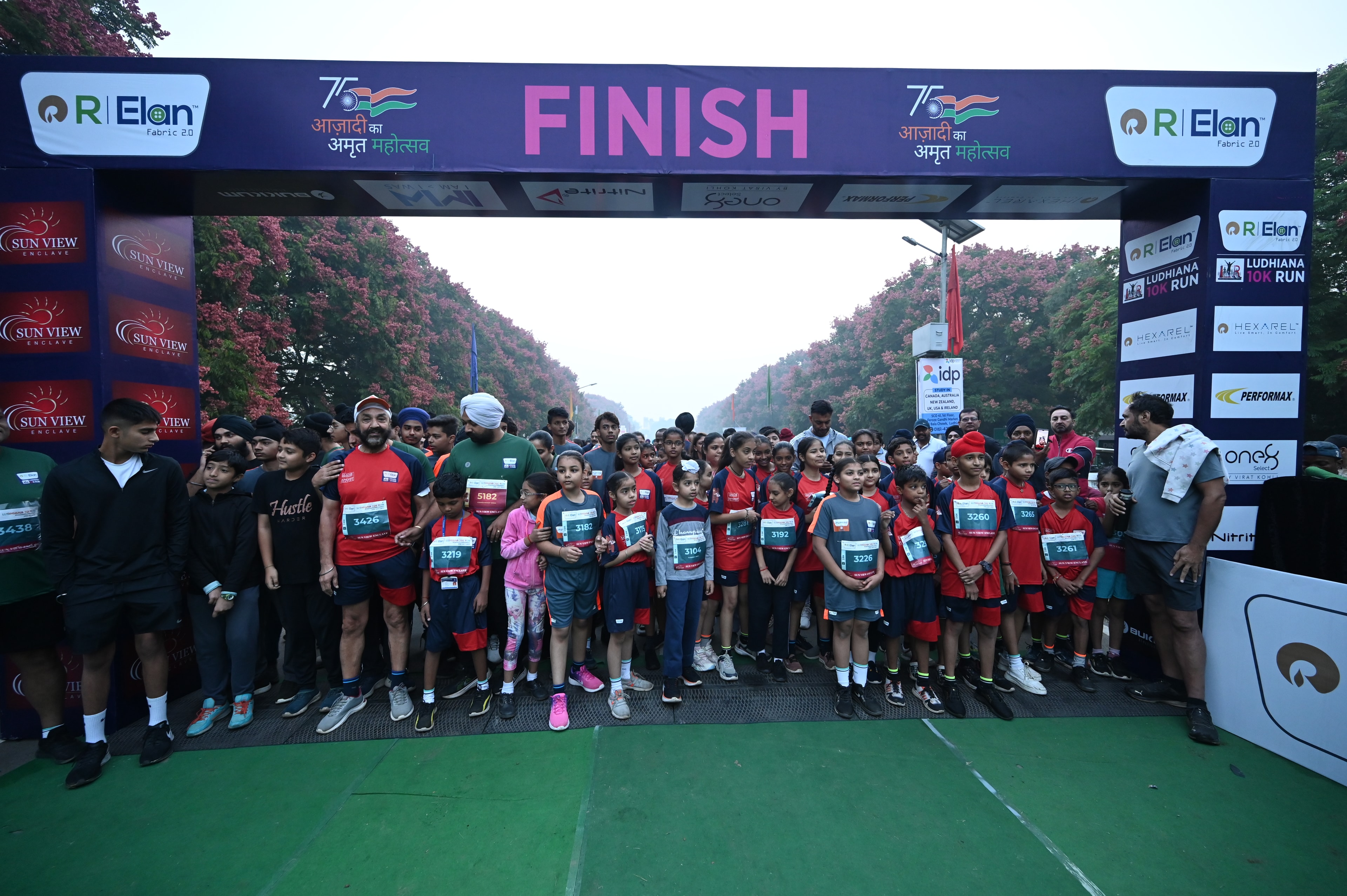 Runners with BIBs at Ludhiana 10K Run 2023
