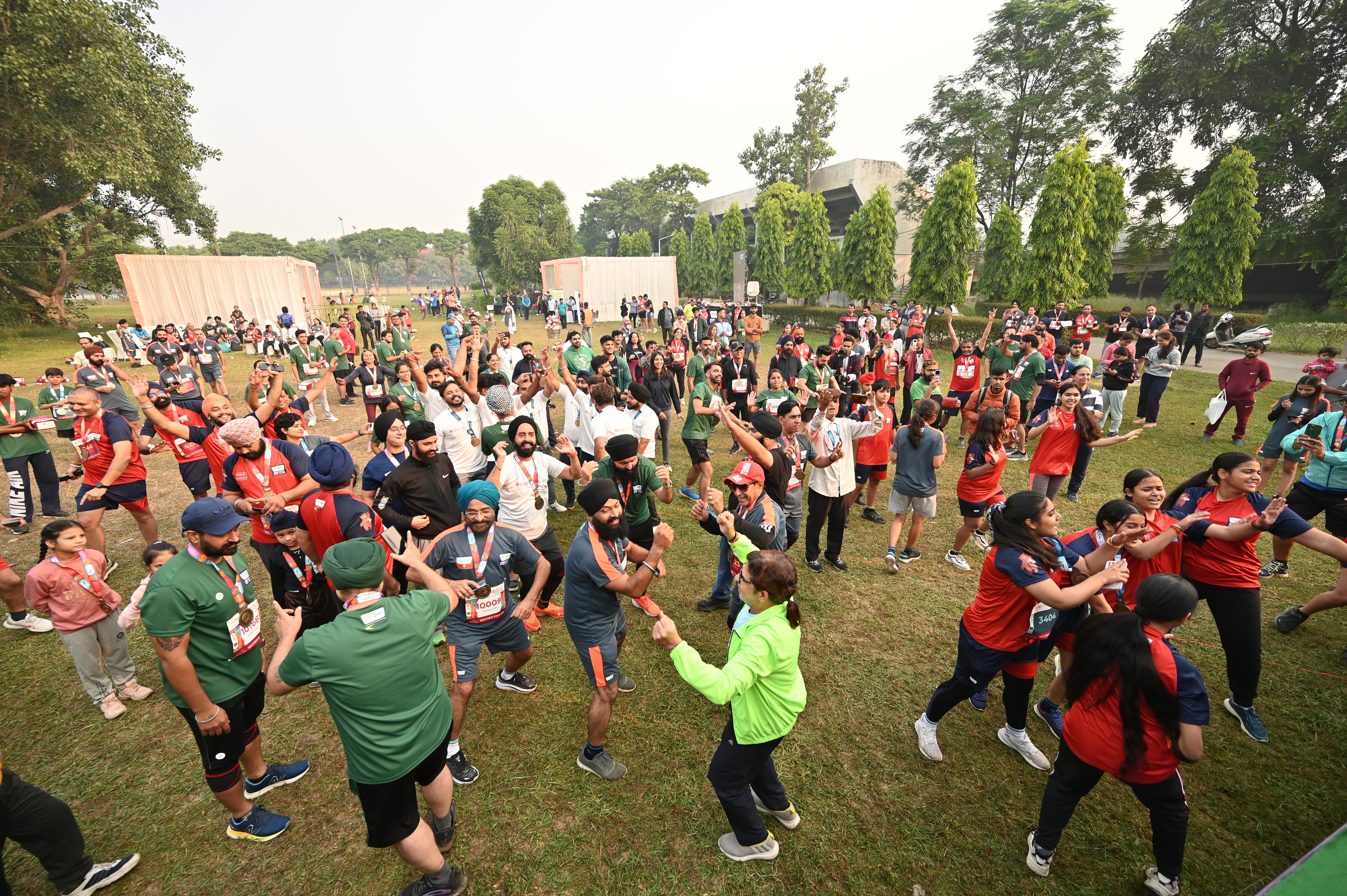 Participants dancing at Ludhiana 10K Run 2023